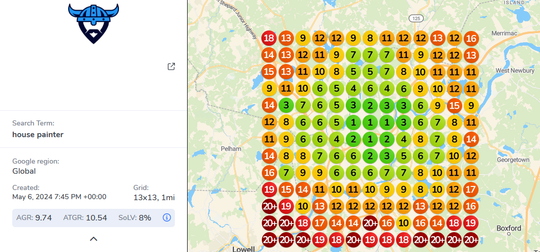 House painter geo-grid before optimization