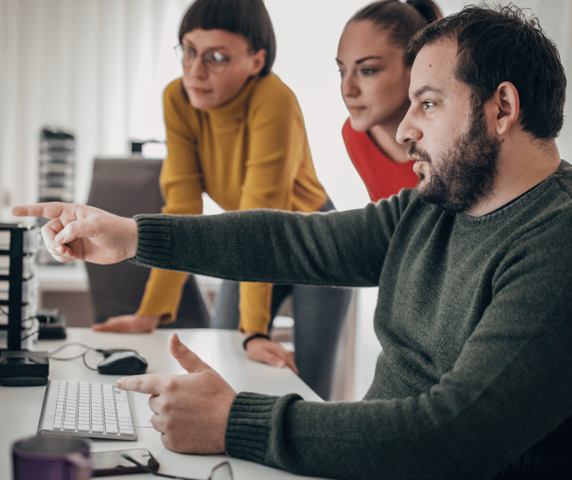 Adventum team reviewing campaign performance