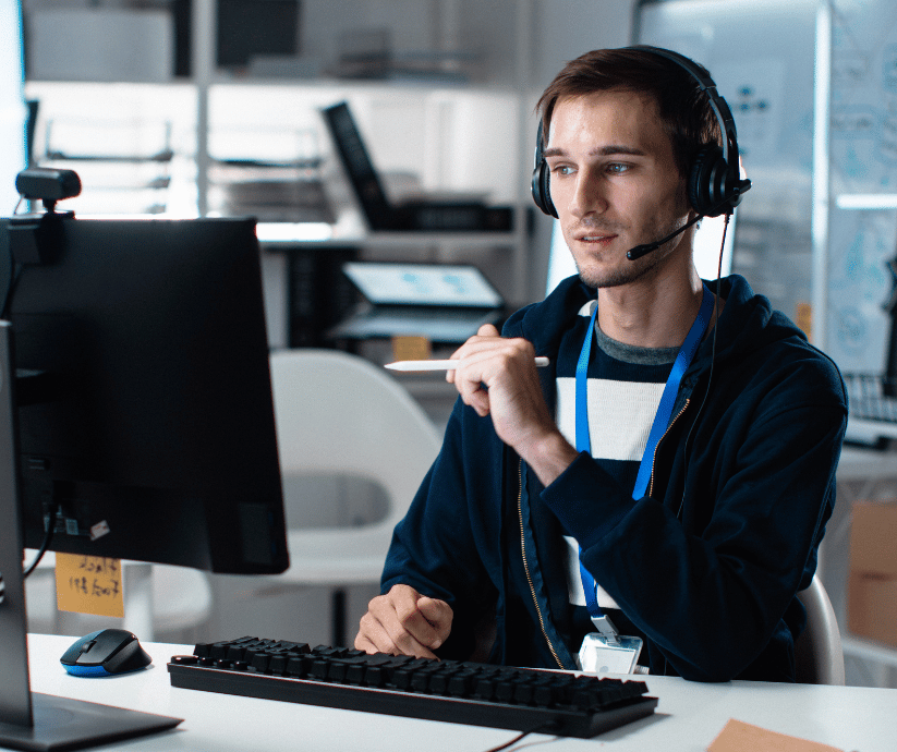 Agent handling a live transfer call